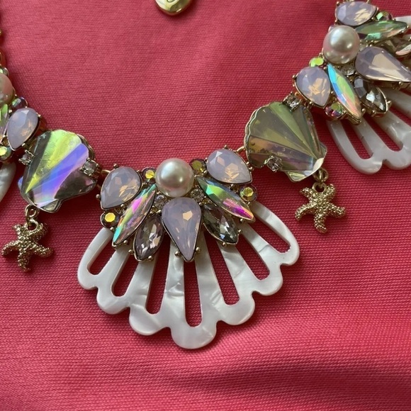 RARE Betsey Johnson Necklace summer shell starfish pearl - Picture 3 of 5